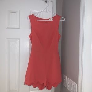 Monteau Scalloped Back Romper